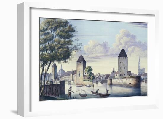 The Bridges of Strasbourg, 1830-L. Urgelles-Framed Giclee Print