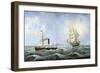 The Brig 'Brotherly Love' and Tug 'William', 1875-John Scott-Framed Giclee Print