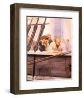 The Brig Covenant in A Fog, Kidnapped-Newell Convers Wyeth-Framed Premium Giclee Print