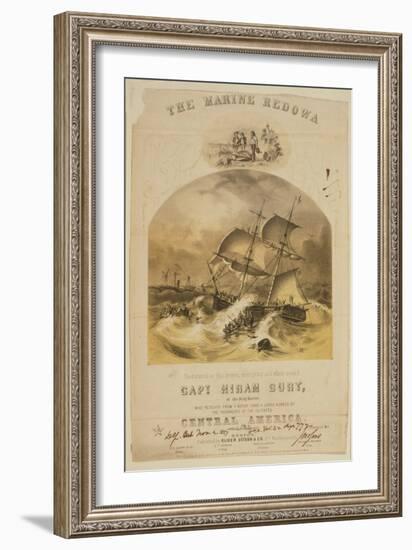 The brig Marine rescuing passengers from the steamer SS Central America after a hurricane, 1857-American School-Framed Giclee Print