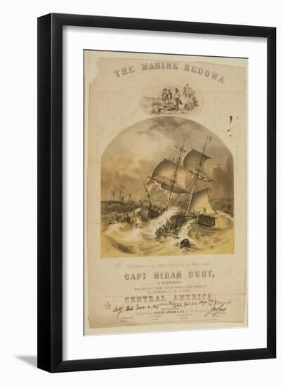 The brig Marine rescuing passengers from the steamer SS Central America after a hurricane, 1857-American School-Framed Giclee Print