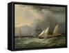 The Brig 'Pearl' and a Schooner of the Royal Yacht Squadron-Charles Gregory-Framed Stretched Canvas