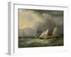 The Brig 'Pearl' and a Schooner of the Royal Yacht Squadron-Charles Gregory-Framed Giclee Print