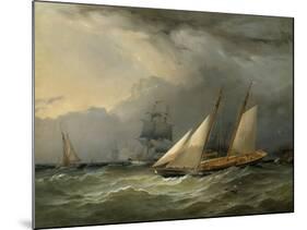 The Brig 'Pearl' and a Schooner of the Royal Yacht Squadron-Charles Gregory-Mounted Giclee Print