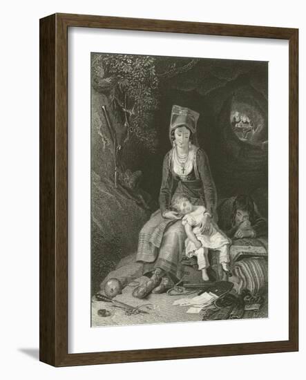 The Brigands Cave-Thomas Uwins-Framed Giclee Print