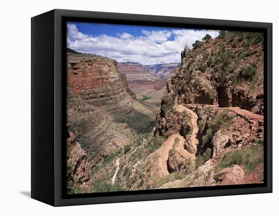 The Bright Angel Trail, Beneath the South Rim, Grand Canyon National Park, Arizona, USA-Ruth Tomlinson-Framed Stretched Canvas