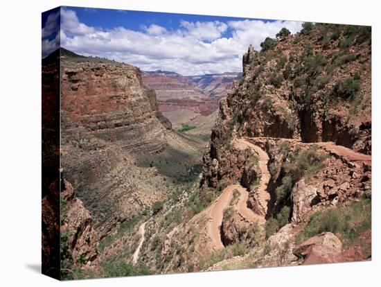 The Bright Angel Trail, Beneath the South Rim, Grand Canyon National Park, Arizona, USA-Ruth Tomlinson-Stretched Canvas