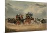 The Brighton Day Mail Passing over Hockwood Common (Coloured Engraving)-William Shayer-Mounted Giclee Print