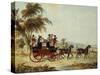 The Brighton - London Coach on the Open Road, 1831-John Frederick Herring I-Stretched Canvas