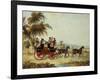 The Brighton - London Coach on the Open Road, 1831-John Frederick Herring I-Framed Giclee Print