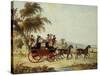 The Brighton - London Coach on the Open Road, 1831-John Frederick Herring I-Stretched Canvas