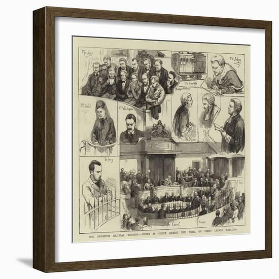 The Brighton Railway Tragedy, Notes in Court During the Trial of Percy Lefroy Mapleton-null-Framed Giclee Print