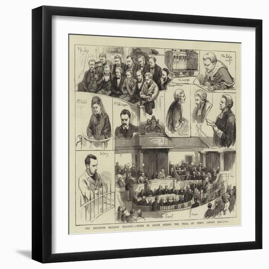 The Brighton Railway Tragedy, Notes in Court During the Trial of Percy Lefroy Mapleton-null-Framed Giclee Print