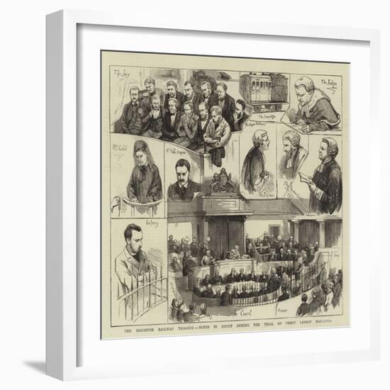 The Brighton Railway Tragedy, Notes in Court During the Trial of Percy Lefroy Mapleton-null-Framed Giclee Print