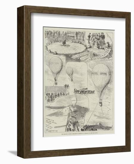 The Brighton Review, Preparing to Ascend in a Balloon to View the Battle-Alfred Courbould-Framed Giclee Print