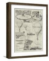 The Brighton Review, Preparing to Ascend in a Balloon to View the Battle-Alfred Courbould-Framed Giclee Print