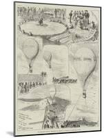 The Brighton Review, Preparing to Ascend in a Balloon to View the Battle-Alfred Courbould-Mounted Giclee Print
