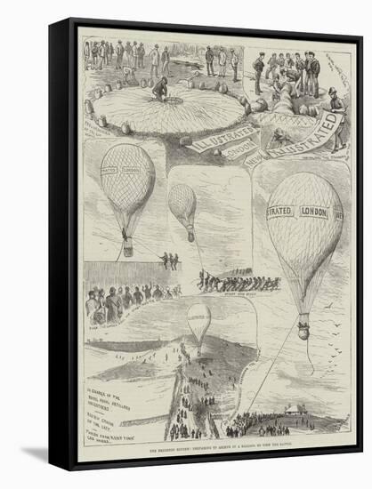The Brighton Review, Preparing to Ascend in a Balloon to View the Battle-Alfred Courbould-Framed Stretched Canvas