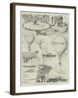 The Brighton Review, Preparing to Ascend in a Balloon to View the Battle-Alfred Courbould-Framed Giclee Print