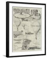 The Brighton Review, Preparing to Ascend in a Balloon to View the Battle-Alfred Courbould-Framed Giclee Print