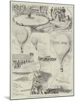 The Brighton Review, Preparing to Ascend in a Balloon to View the Battle-Alfred Courbould-Mounted Giclee Print