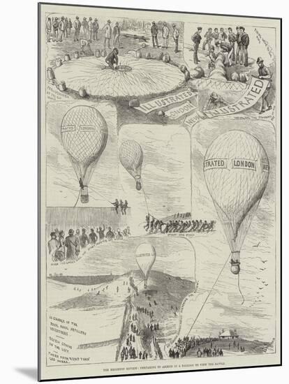 The Brighton Review, Preparing to Ascend in a Balloon to View the Battle-Alfred Courbould-Mounted Giclee Print