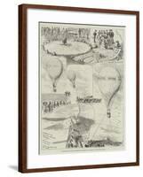 The Brighton Review, Preparing to Ascend in a Balloon to View the Battle-Alfred Courbould-Framed Giclee Print