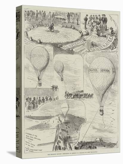 The Brighton Review, Preparing to Ascend in a Balloon to View the Battle-Alfred Courbould-Stretched Canvas