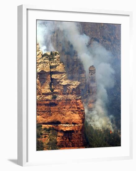 The Brins Fire Burns-null-Framed Photographic Print