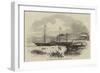 The Britannia Steam-Ship Leaving Boston, US-null-Framed Giclee Print