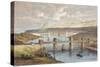 The Britannia Tubular Bridge, Menai Strait, Wales, C1850-null-Stretched Canvas