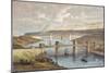 The Britannia Tubular Bridge, Menai Strait, Wales, C1850-null-Mounted Giclee Print