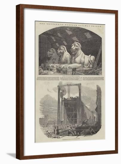The Britannia Tubular Railway Bridge-null-Framed Giclee Print