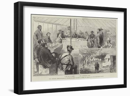 The British Administrator of Bechuanaland Holding a Court of Inquiry on the Crocodile River-null-Framed Giclee Print