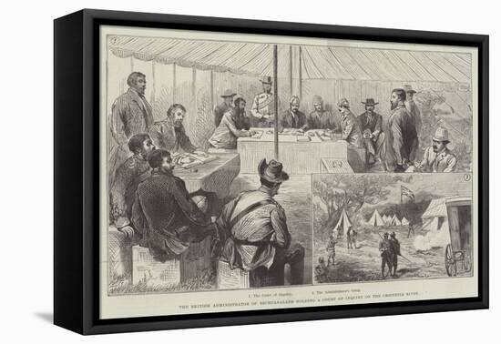 The British Administrator of Bechuanaland Holding a Court of Inquiry on the Crocodile River-null-Framed Stretched Canvas