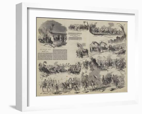 The British Army on the Punjaub-null-Framed Giclee Print