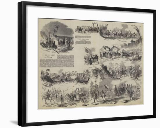 The British Army on the Punjaub-null-Framed Giclee Print