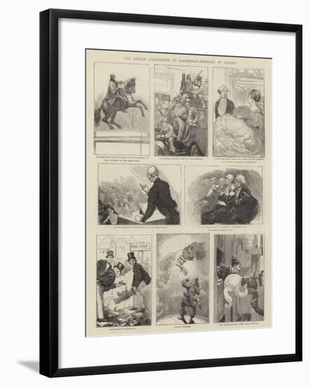 The British Association at Edinburgh, Humours of Science-null-Framed Giclee Print