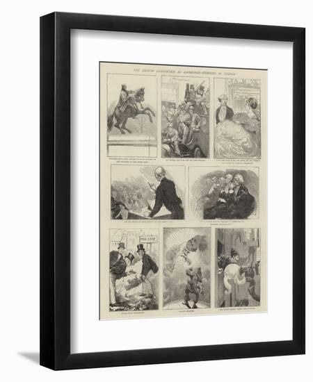 The British Association at Edinburgh, Humours of Science-null-Framed Giclee Print