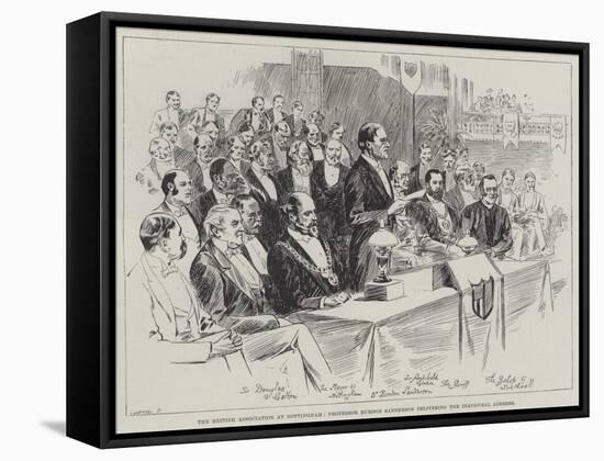 The British Association at Nottingham, Professor Burdon Sanderson Delivering the Inaugural Address-null-Framed Stretched Canvas