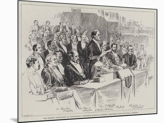 The British Association at Nottingham, Professor Burdon Sanderson Delivering the Inaugural Address-null-Mounted Giclee Print
