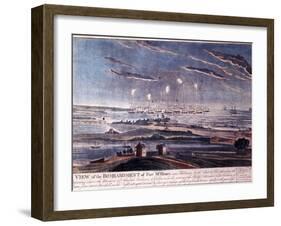 The British Attack of Fort Mchenry, Baltimore in 1812-null-Framed Giclee Print