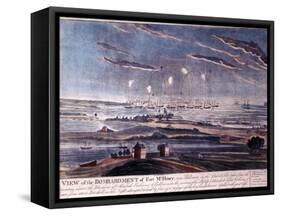 The British Attack of Fort Mchenry, Baltimore in 1812-null-Framed Stretched Canvas