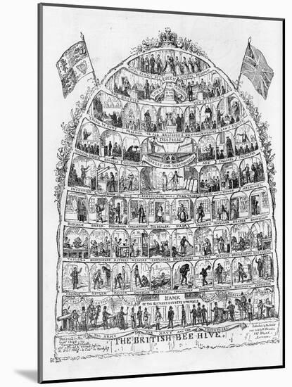 The British Beehive, 1867-George Cruikshank-Mounted Giclee Print