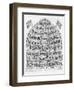 The British Beehive, 1867-George Cruikshank-Framed Giclee Print