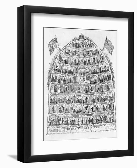 The British Beehive, 1867-George Cruikshank-Framed Giclee Print