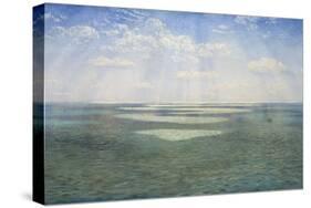 The British Channel Seen from the Dorsetshire Cliffs-John Brett-Stretched Canvas