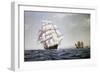 The British Clipper Cutty Sark Sailing Off Coast of China-null-Framed Giclee Print