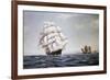 The British Clipper Cutty Sark Sailing Off Coast of China-null-Framed Giclee Print