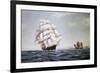 The British Clipper Cutty Sark Sailing Off Coast of China-null-Framed Giclee Print